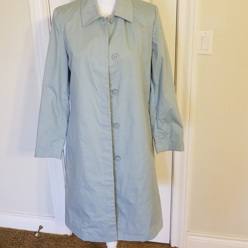 NWT GAP pale blue trench coat